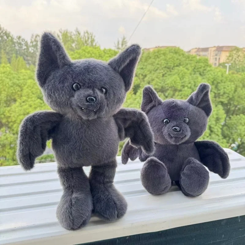 Ours en peluche chauve-souris Posable, jouet doux, animaux de compagnie mignons, poupée, cadeaux d'anniversaire, d'halloween et de noël, nouvelle collection 2025
