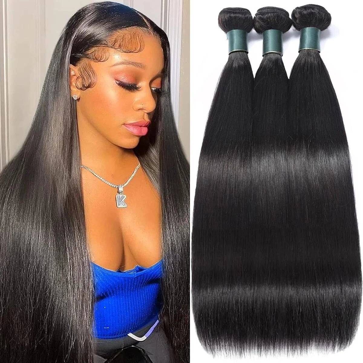 

14A Bone Прямые пучки человеческих волос 4/5/6 шт. 100% Remy Необработанные 30 40 50 дюймов Пучки необработанных волос для наращивания чернокожих женщин