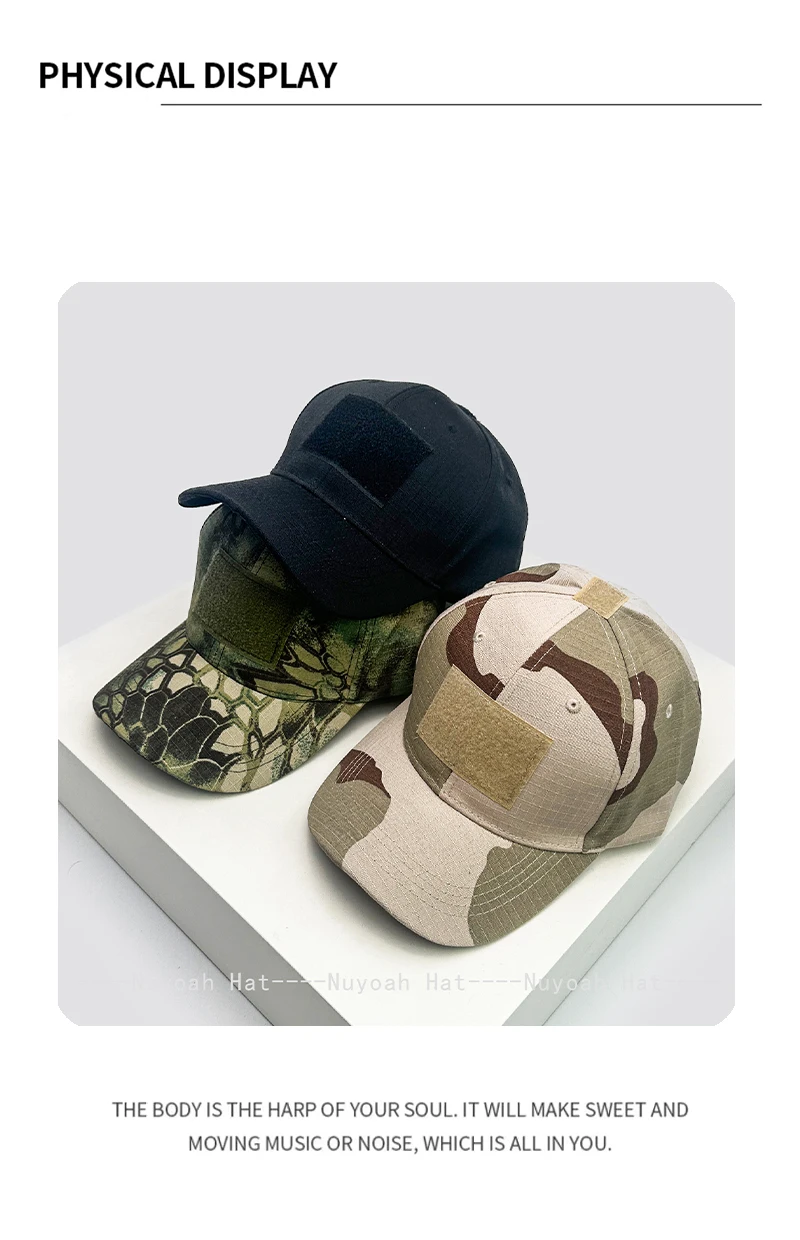 Velcro Strap CAMO Outdoor Baseball Hats Sunshade American New