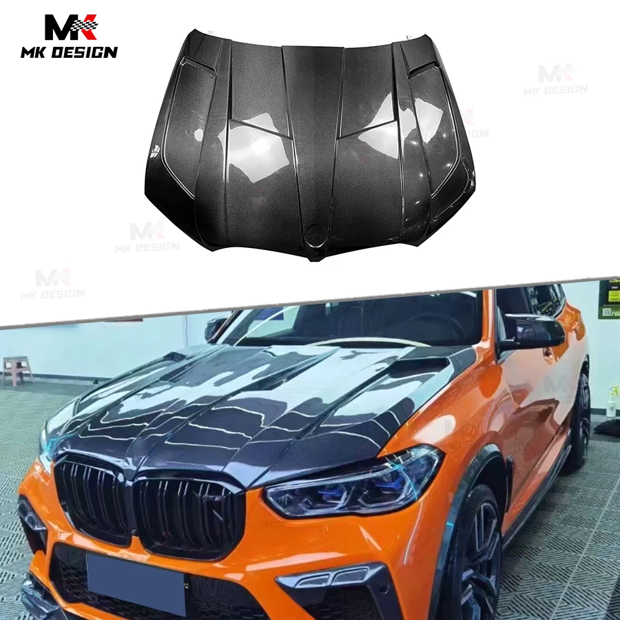 

Carbon Fiber LD Style Front Engine Bonnet Hood for BMW X5 G05 X6 G06 X5M F95 X6M F96 2020+ Front Hood Replacement Body Kits