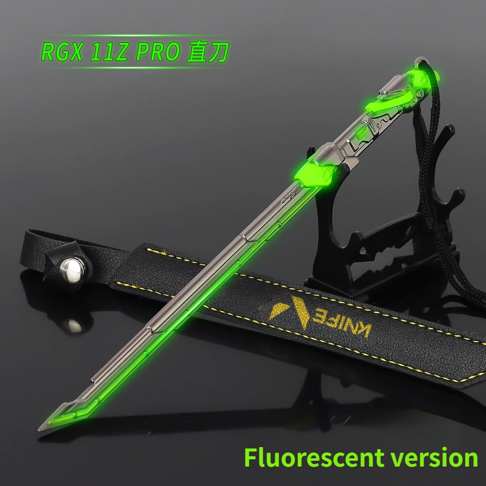 VALORANT Gameplay Peripheral Weapon 22cmFluorescent Version RGX-11Z-PRO Straight Knife Alloy Weapon Sword Model Gift Toys