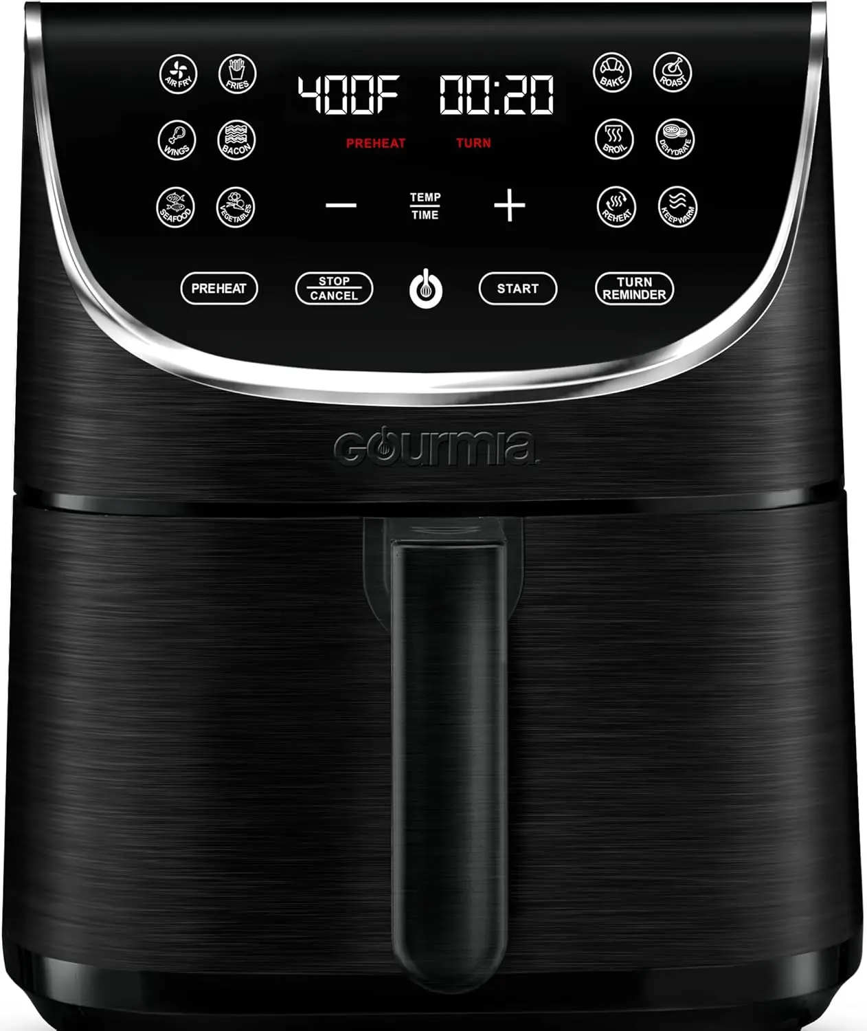 

Air Fryer Oven Digital Display 7 Quart Large AirFryer Cooker 12 Touch Cooking Presets, XL Air Fryer Basket 1700w Power
