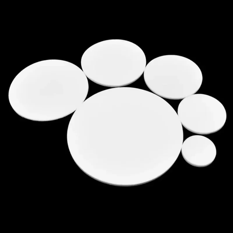 White PTFE Solid Round Gasket Disc Polytetrafluoroethylene Seal 0.5/1/1.5/2/3/4/5/6mm Thick 5-100mm Diameter