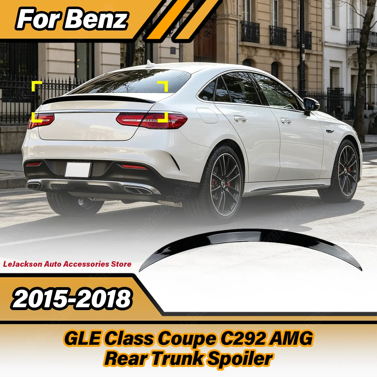 

For Mercedes-Benz GLE Class Coupe C292 AMG 2015 2016 2017 2018 Auto Rear Trunk Spoiler Car Rear Valance Body Modification Kit