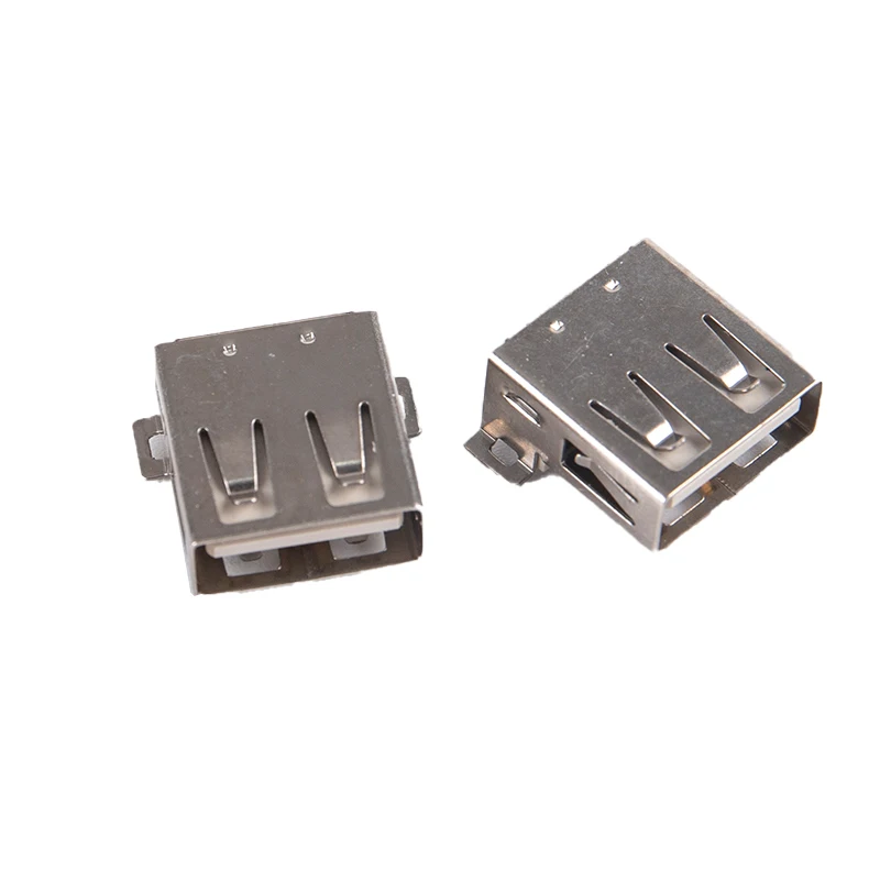 10PCS USB Type A Standard Port Female Solder Jacks Connector PCB Socket USB-A type SMT 4Pin