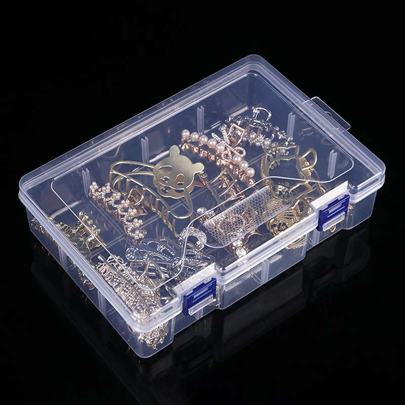 23*16*6cm Transparent Plastic Storage Box For Small Component Jewelry Tool Box Bead Pills Organizer Nail Art Tip Case Container