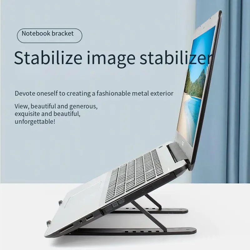 

N3 Portable Laptop Stand Aluminium Foldable notebook Stand Compatible with 10 to 15.6 Inches Laptops For Macbook Lenovo DELL