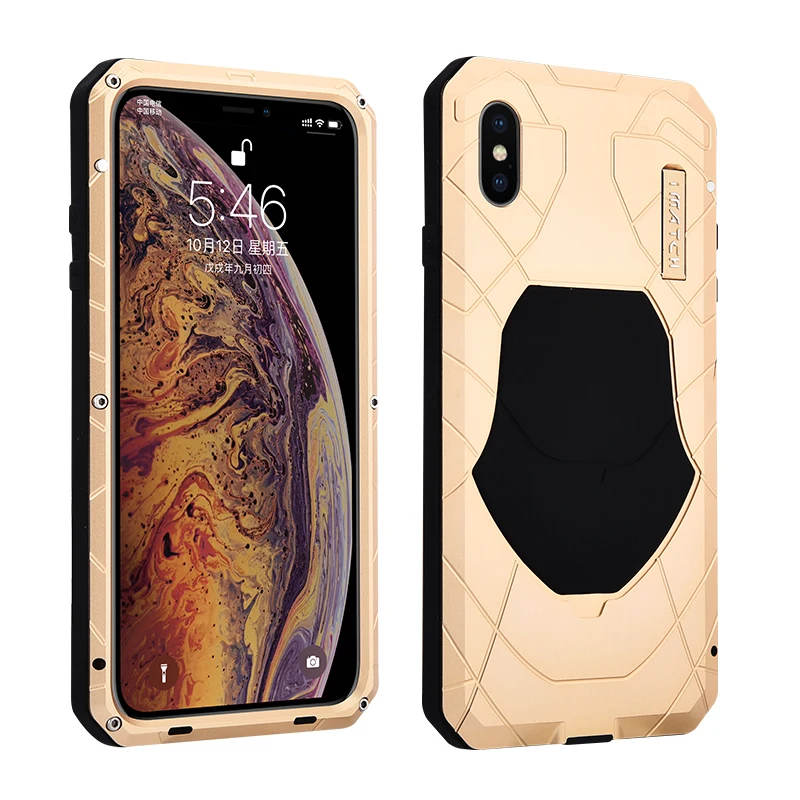 

Imatch Daily Waterproof Case For Iphone Xs X Xr Luxury Metal Silicone Cover For Iphone 12 11 Pro Max 360 Protection Phone Case
