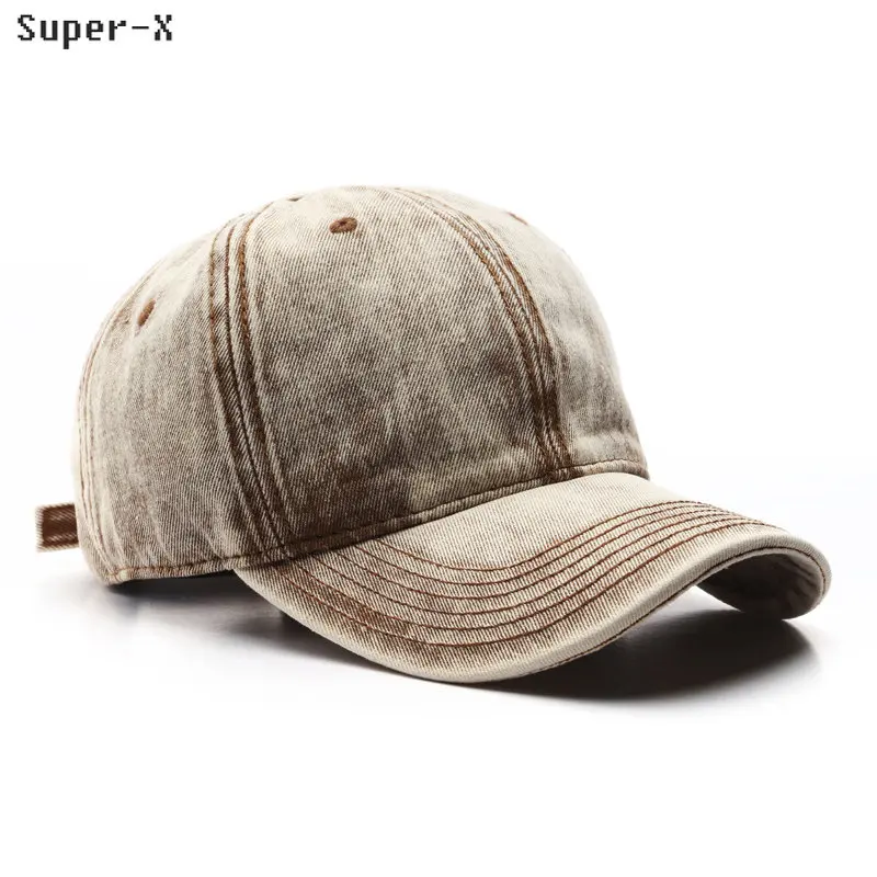 

New Men's Cap Summer Faded Washed Cotton Denim Streetwear Summer Cap for Women Vintage Casquette Homme