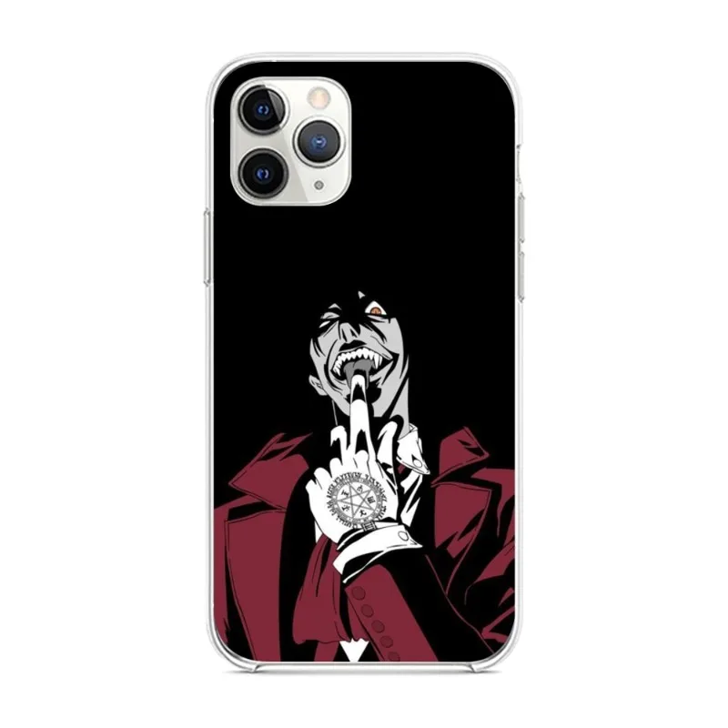 Hellsing Alucard Phone Case for iPhone 14 13 12 11 XS X 8 7 6 Plus Mini Pro Max SE 2022 Clear Cover Funda Shell