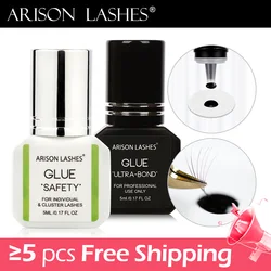 ARISON 5ml Eyelashes Extension Glue Ultra-bond or Safety Lash Glue Quick-Drying Waterproof Professional Adhesive Makeup Tools
