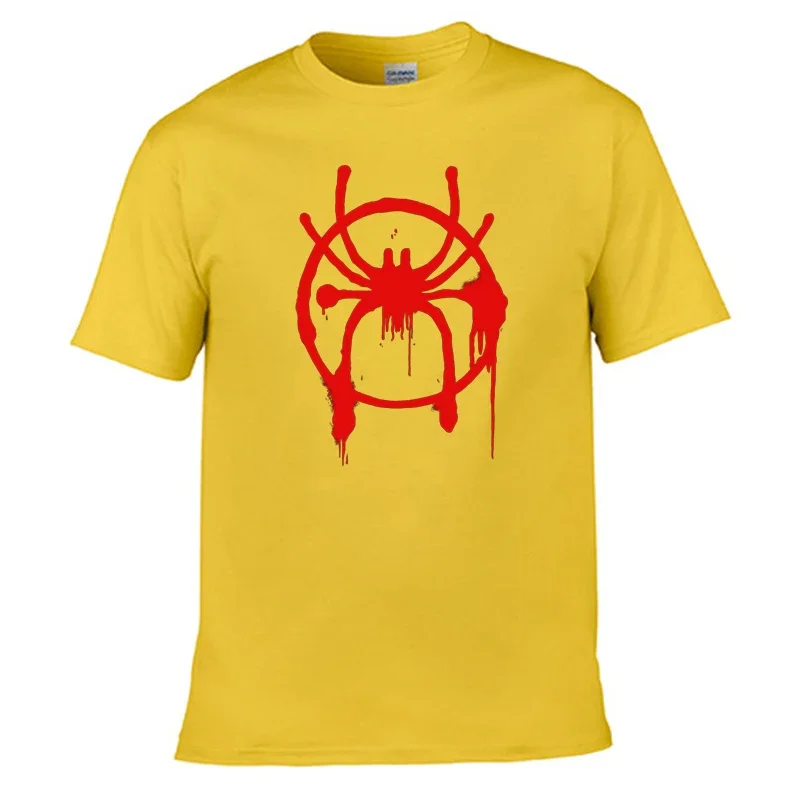 Letnie męska koszulka z pająkiem z krótkim rękawem sportowe bohater kreskówki koszulki Oversized Streetwear Casual T shirty markowe ubrania męskie