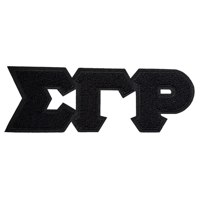 11 INCH Chenille Sigma Gamma Rho Sorority Chenille Poodle / Year Black Greek Letter 1922 Towel Embroidered Iron Patch