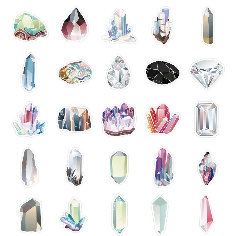 10/30/50 Uds pegatinas de piedras preciosas de cristal coloridas pegatina de estilo bohemio de dibujos animados DIY maleta cuaderno teléfono pegatinas de grafiti decoración