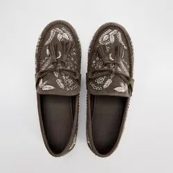 Designer Style Loafers 2026 Autumn Women Flat Shoes Leisure Comfortable Azy Flats Shoes Women's Embroidered Single Shoe