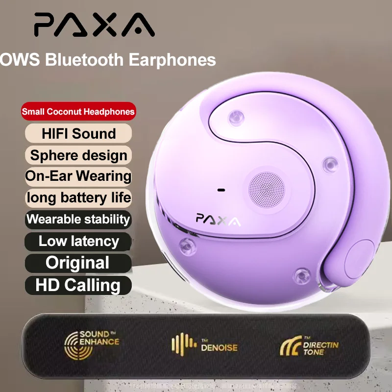 Choice PAXA X15 PRO Hanging OWS Bluetooth5.4 Headphone High-quality Noise Reduction Earphones Low latency Earbuds HYUNDAI HY-T26