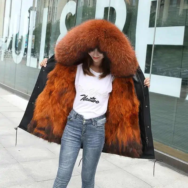

2025 модные новые зимние куртки с лисьим мехом, женские пуховые хлопковые куртки, свободные теплые пуховики, женские толстые парки средней длины