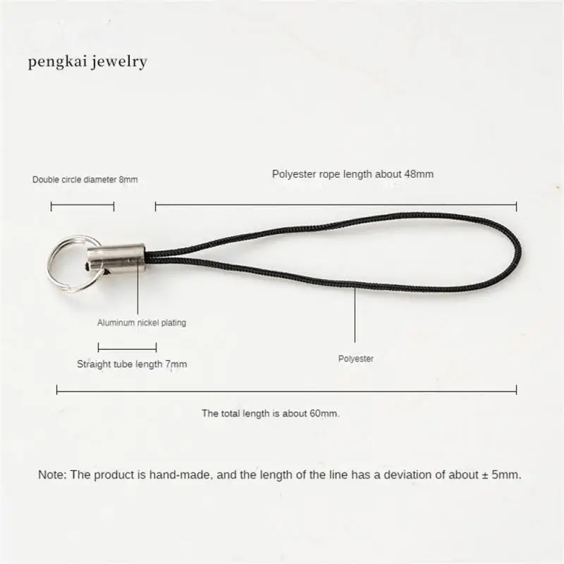 Lanyard Phone Ring Strap Split Ring Charm Cords for DIY Mobile Lariat Cellphone USB Drive Keychain Jewelry Making Supply
