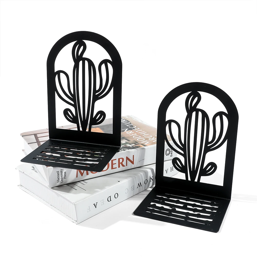 Imagem -06 - Cactos Heavy Duty Metal Bookends Book Rack Estante para os Amantes Escritório e Desktop Home Suprimentos