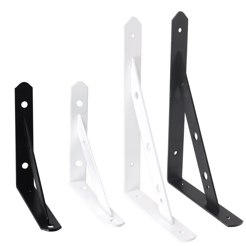 6/8/10/12 Inch Heavy Duty Stainless Steel L Shaped Wall Mounted Shelf Brackets Support Wall Mounted Triangle Shelving Brackets