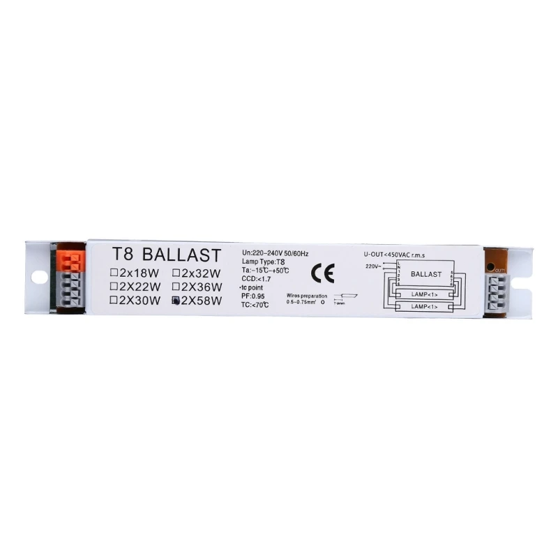 T8 High Efficiency Instant Start Electronic Ballast 18/30/58W Fluorescent Light Ballast Residential/Commercial Use