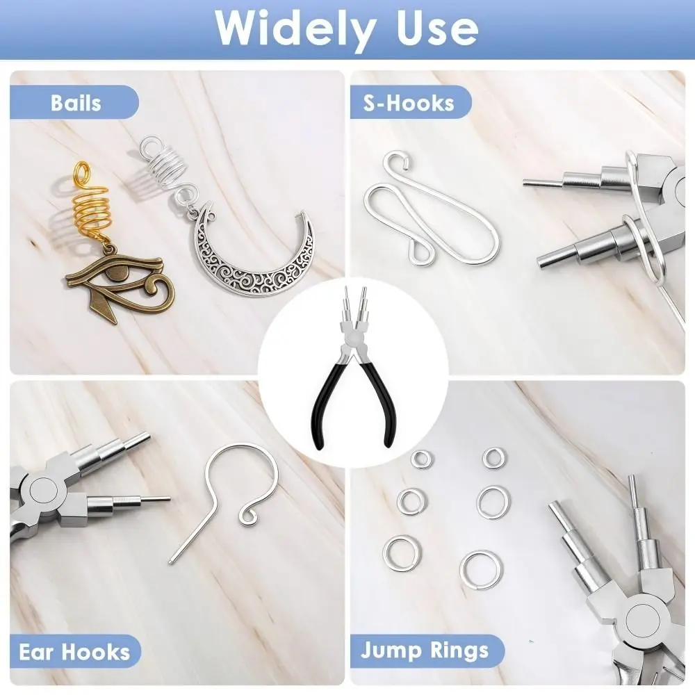 

6 in 1 Round Nose Pliers Loop Making Forming Bends Bail Making Pliers Six Dan Making Jump Rings Wire Wrapping Pliers