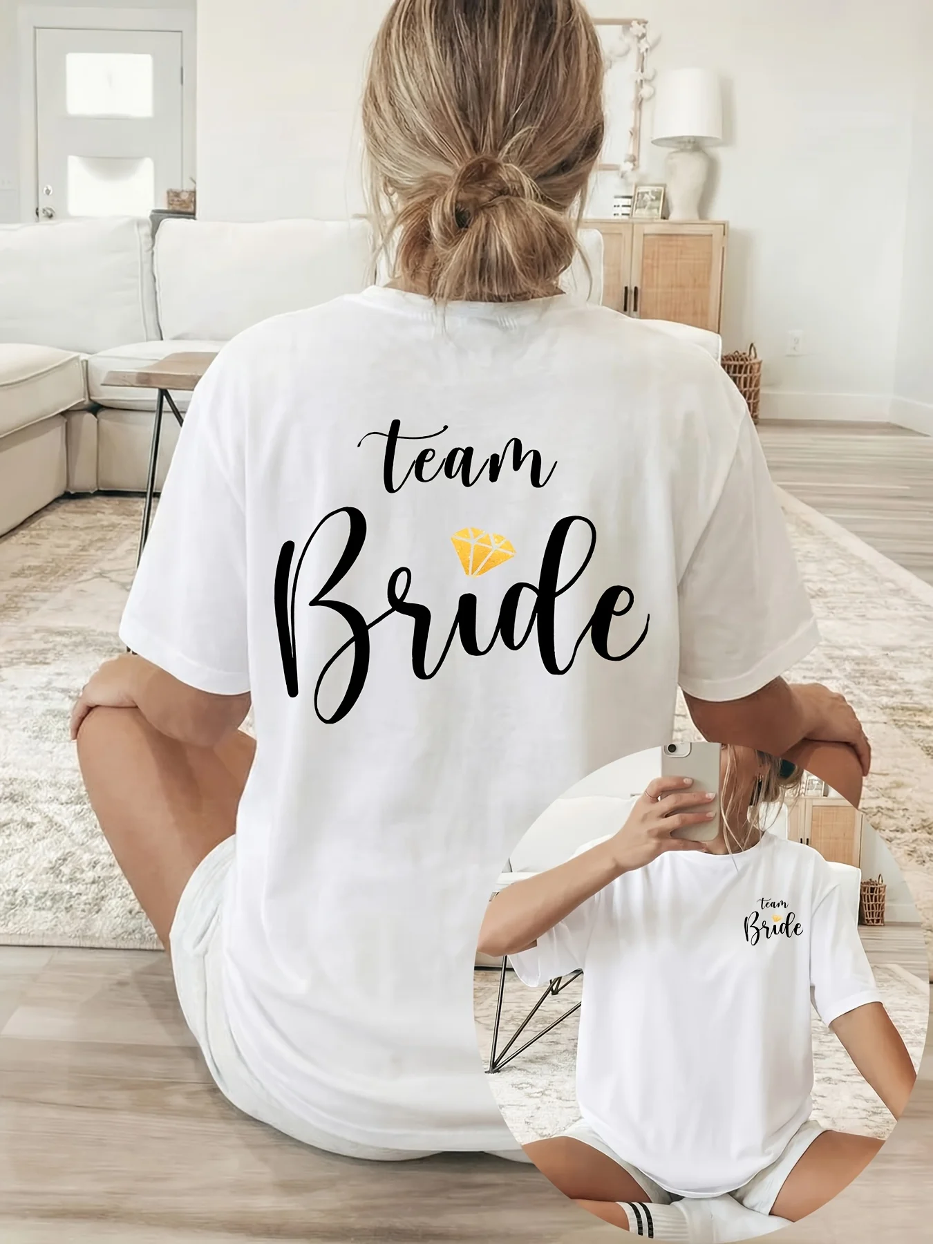 Women's with Double-sided Front Back Printing Round Features Black Artistic 