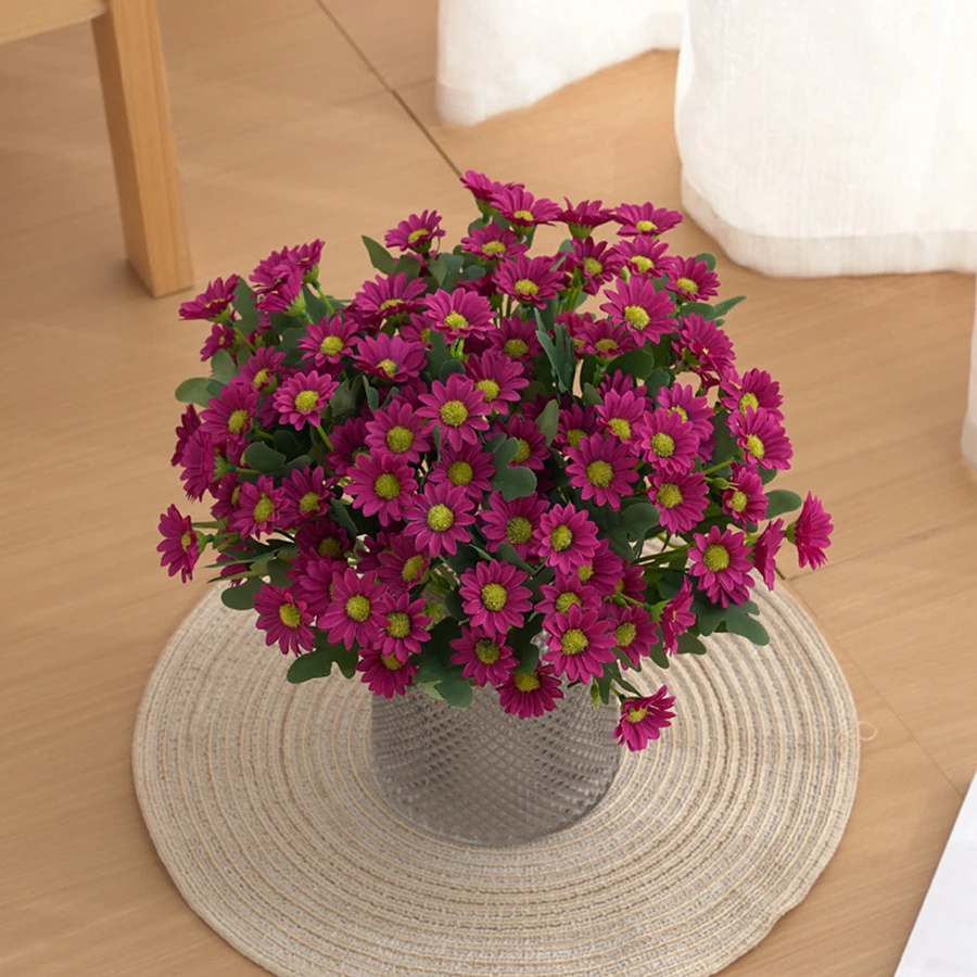 Künstliche Blumen für Festivals, Seiden-Gänseblümchen, DIY-Dekoration für Zuhause, Tisch, Garten, Party, Hochzeit, Outdoor-Bastelarbeiten, Herbstfest, Künstlicher Kranz – Detail 4
