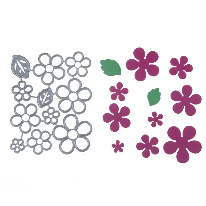 ห้าใบดอกไม้ตัดโลหะตายStencil Scrapbooking DIYอัลบั้มแสตมป์กระดาษการ์ดลายนูน