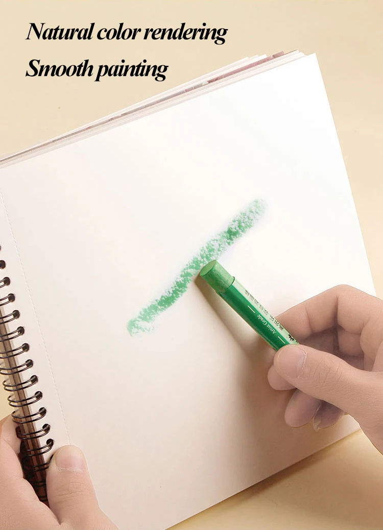 Ölpastell-Malbuch für weiche Ölpastellstifte, Ölgemälde auf Schwarz-Weiß-Papier, 240g, Künstler-Skizzenbuch, Kunstbedarf – Detail 12