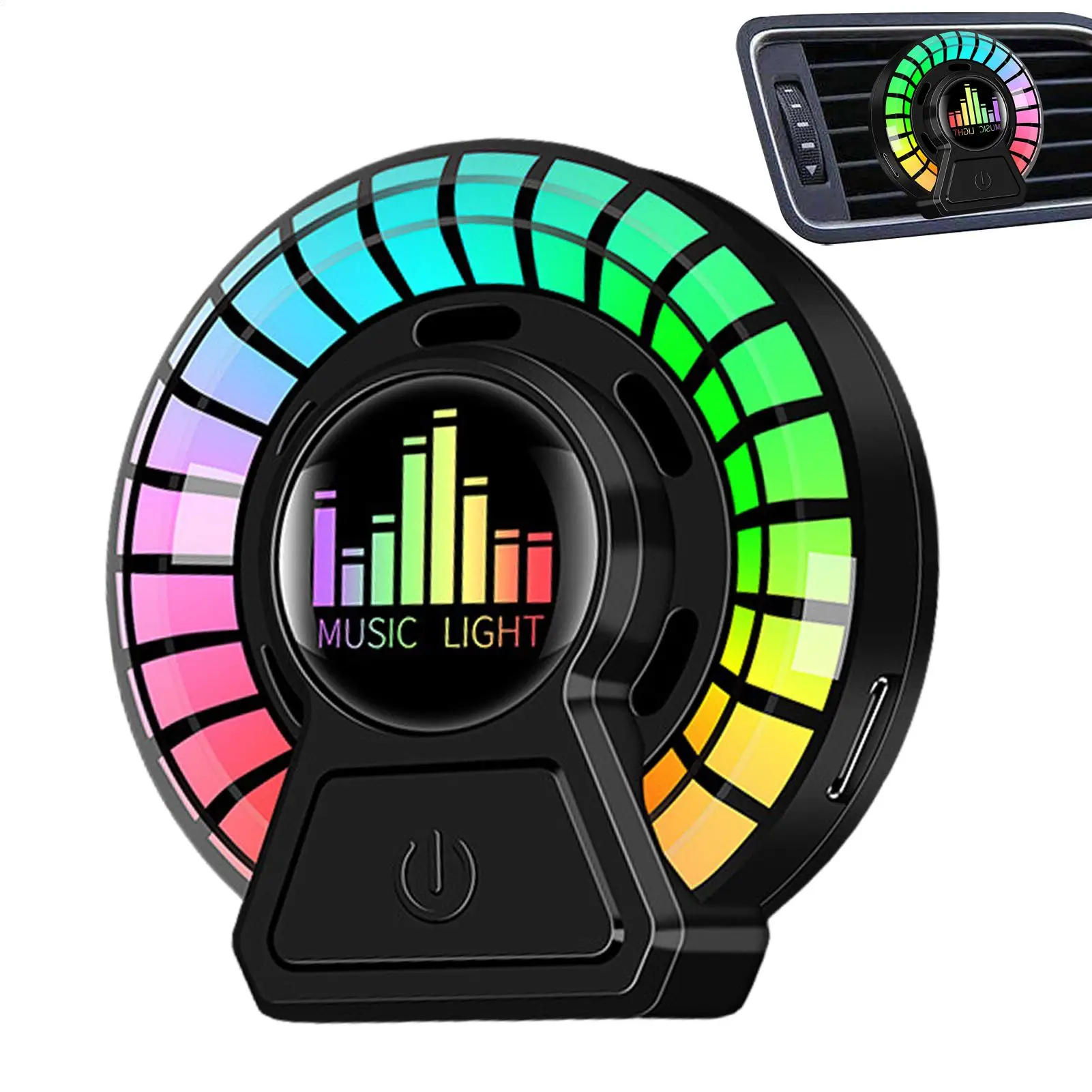Auto Musik-Rhythmus-Lampe Lufterfrischer OceanCologne Auto-Luftverteiler RGB LED-Streifen Schallsteuerung Stimmrhythmus Atmosphärenlicht