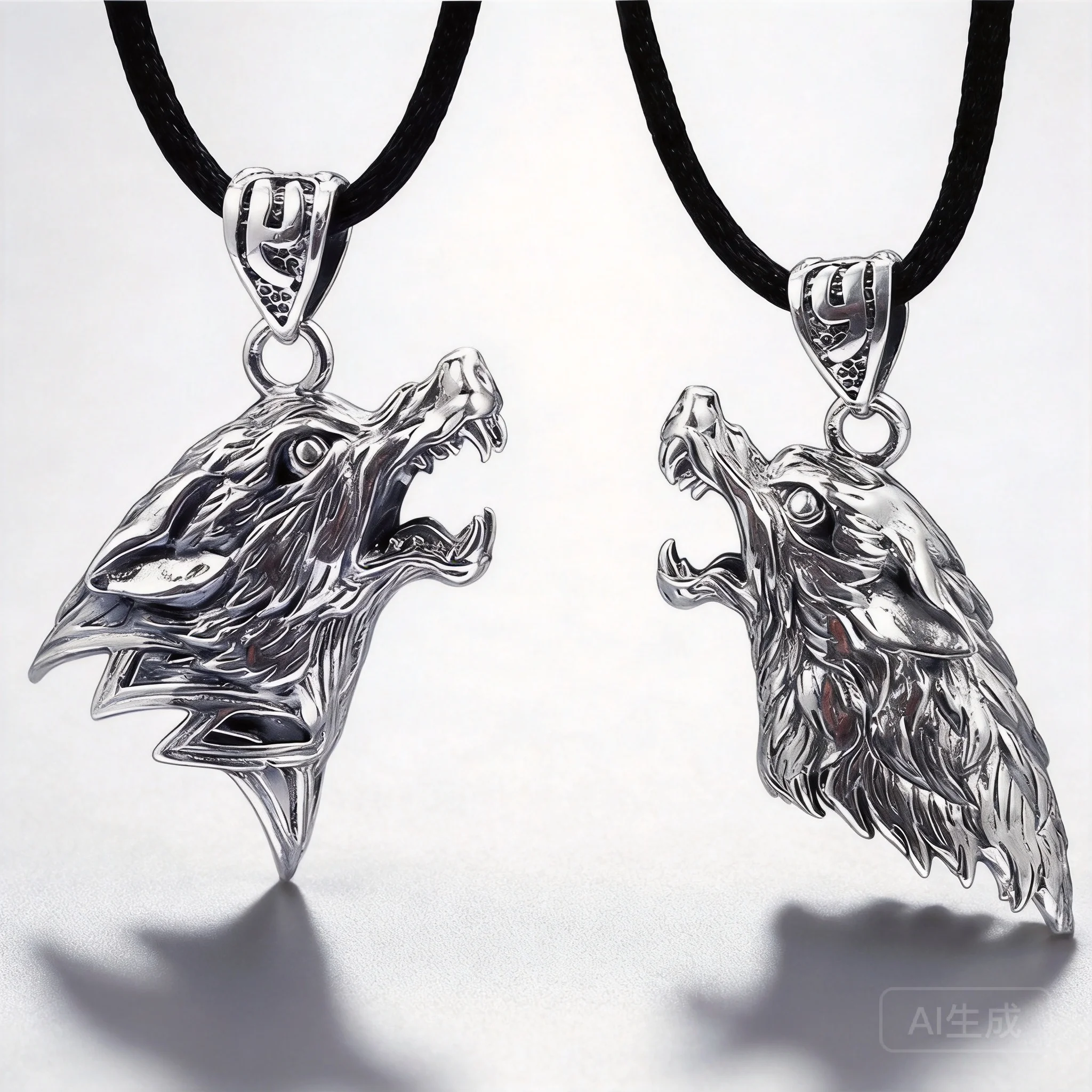 Chinese Style Vintage 925 Sterling Silver Wolf Tooth Pendant Necklace For Men Lucky Amulet Good Fortune Protection Anti Crack