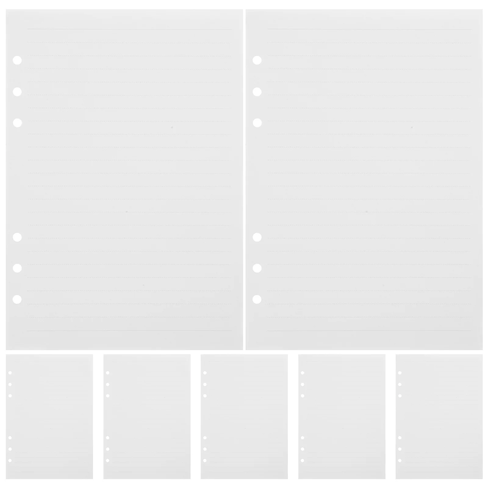 80 Sheets Planner Refill Paper Loose Leaf Notebook Replacement A5 Thick Smooth Notepad Paper 6 Holes Binder Inserts Notepad