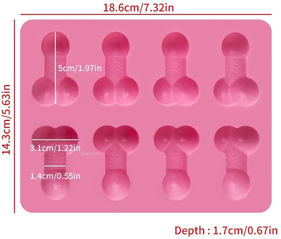 Sexy Penis Cake Mold For Soap, Birthday Fondant , Chocolates, Ice and Soap dick  Cream Creative  8  Shape