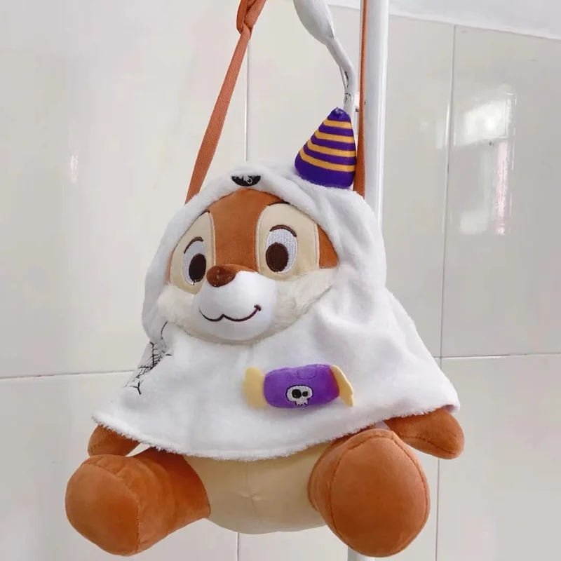 Halloween Ghost Disney Cartoon Plush Crossbody Bag Chip And Dale New Fashion Women Skull Shoulder Bag Trend  Handbag Cute Casual