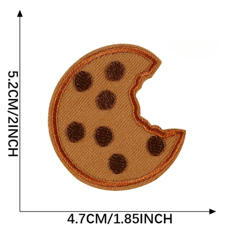 20pcs Cookie Embroidery Patches, Durable Iron-On Decorative Appliques, Sewing Accessories, Fabric Patches, Sewing Supplies