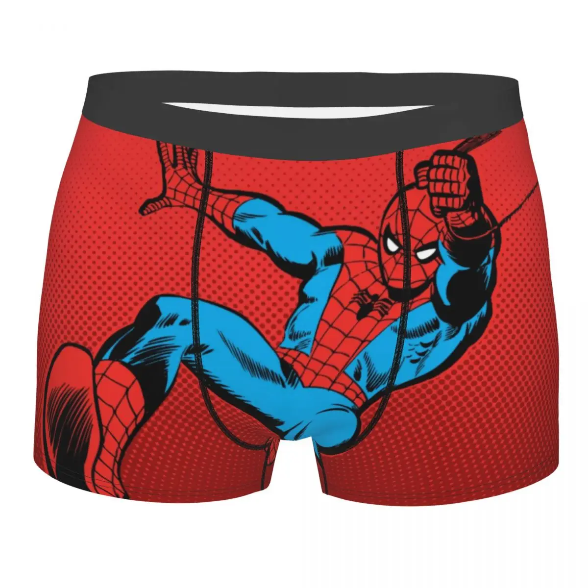 Spider Man Retro Swinging Kick Underwear Men Printed Custom Boxer Shorts Panties Briefs Soft Underpants