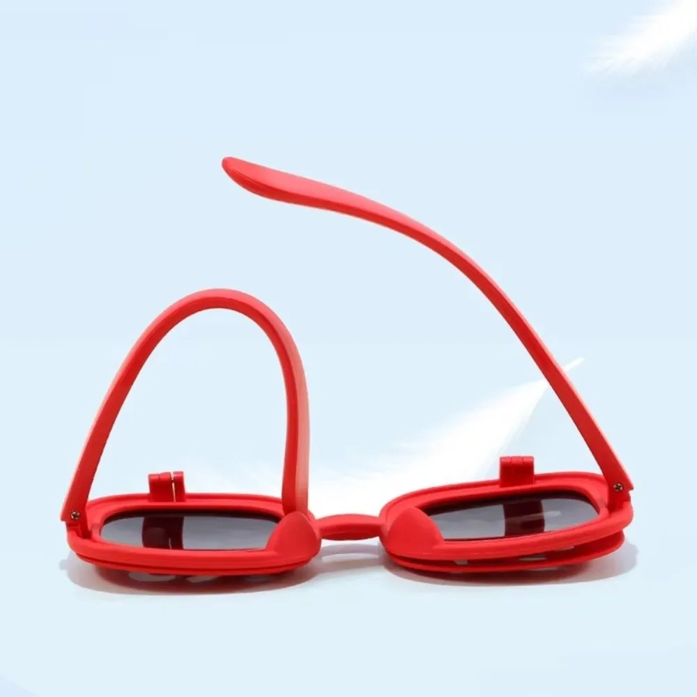 Funny Red Fortune Glasses Double-layer UV400 New Year's Glasses Quirky Design Lightweight Photo Sunglasses