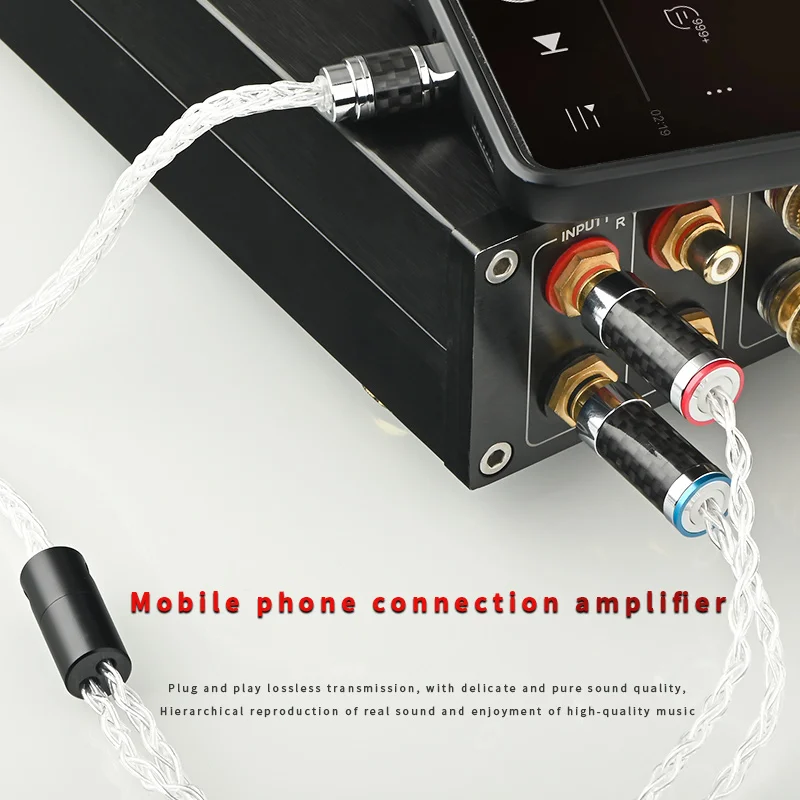 ไฮไฟ USB C สายสัญญาณเสียง RCA C-type ถึง 2 สาย RCA 2RCA แจ็ค C-type สาย RCA เงินสเตอร์ลิง