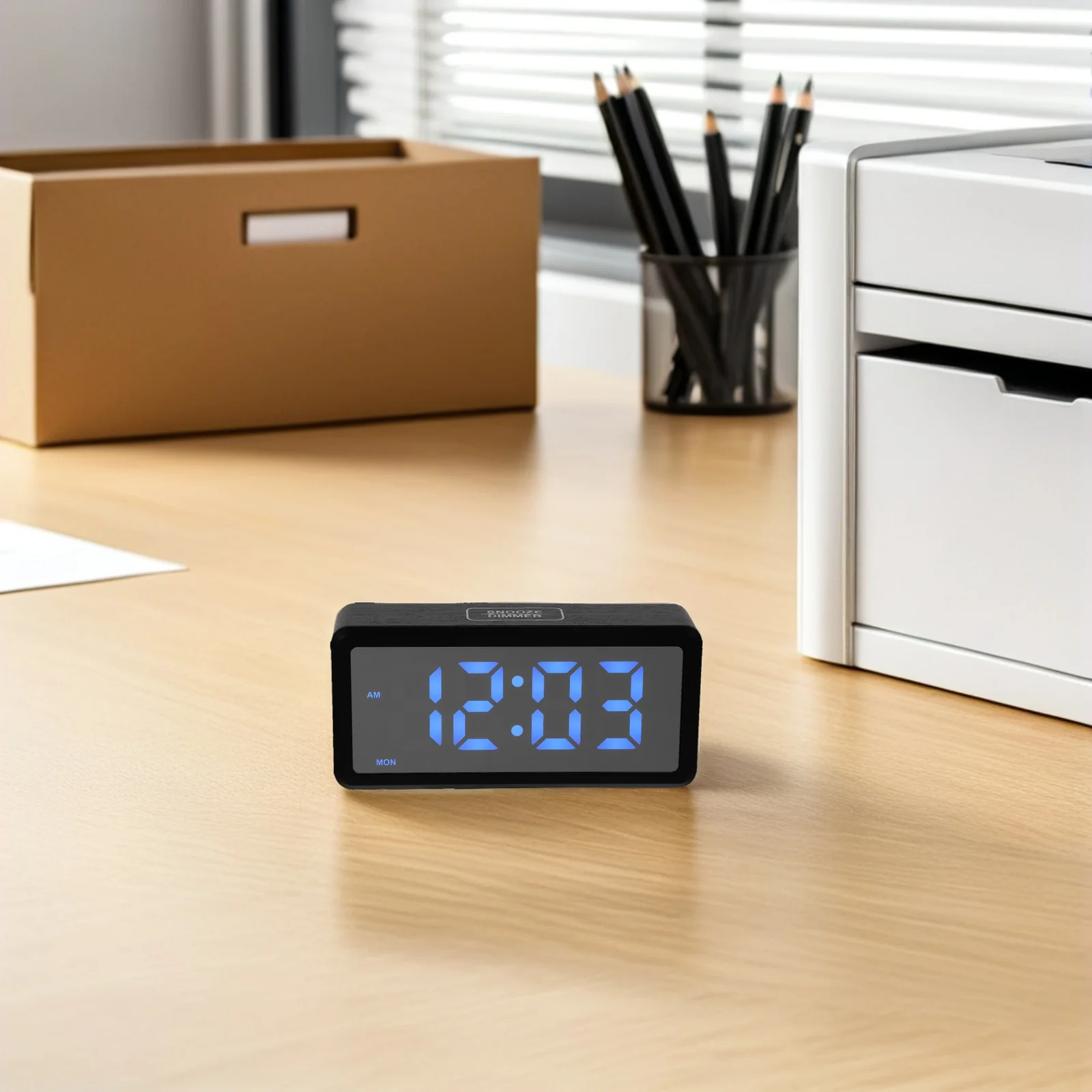 

1Set Electronic Alarm Clock LED Rgb Color Change Daylight Saving Time Weekday Display Bedside Desk Clock