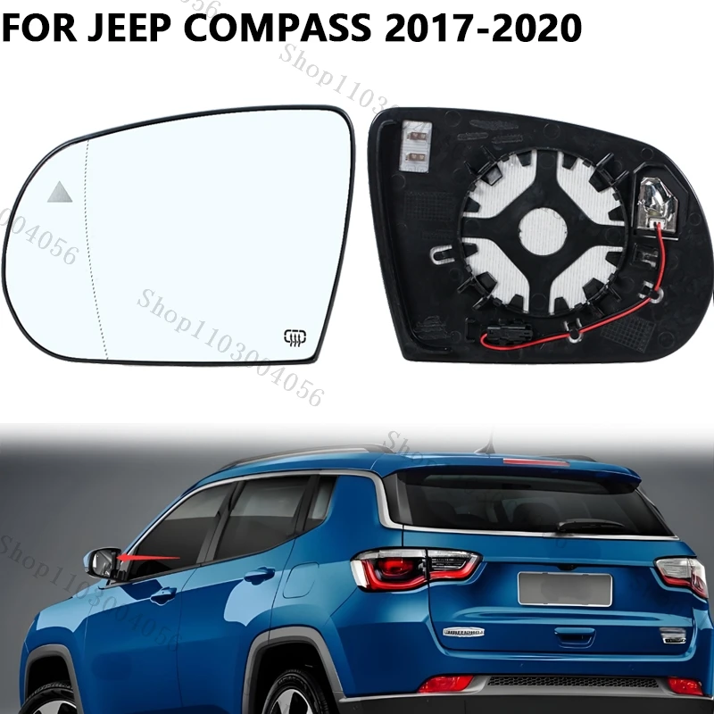 

Car Mirror Lens Accessories Exterior Rearview Side Mirror For Jeep Compass 2017 2018 2019 2020