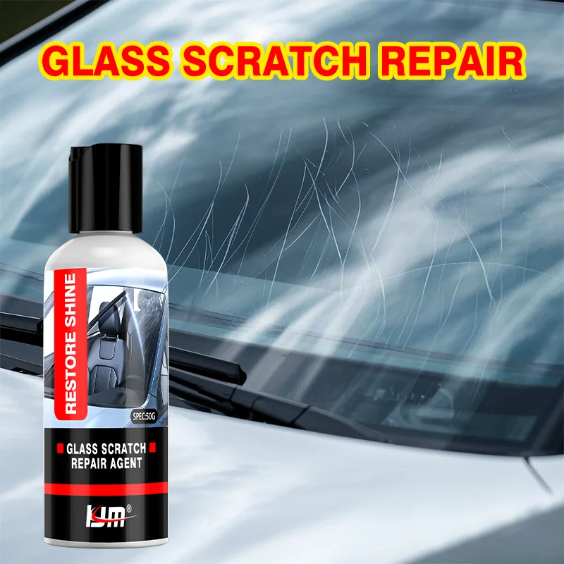 50g Car Windshield Scratch Repair Agent - Professional Glass Restorer, Quick-Acting, Easy to Use, Enhances Clarity