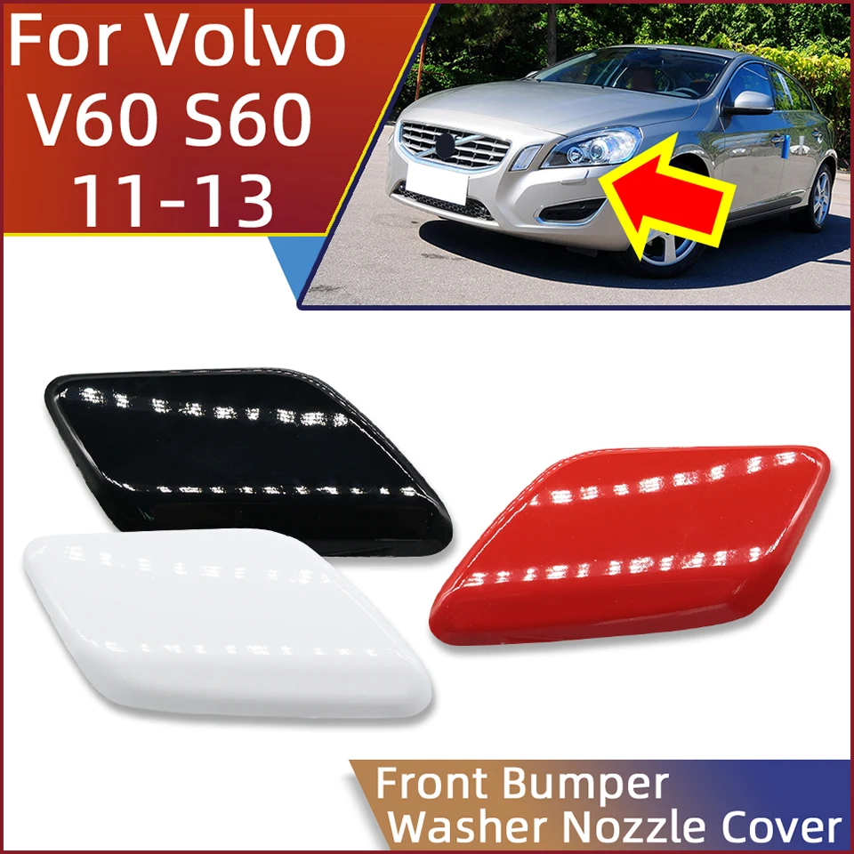 Auto Front Bumper Headlamp Washer Spray Nozzle Cover Lid For Volvo V60 S60 2011 2012 2013 39802699 39802681 Left Right Side Trim