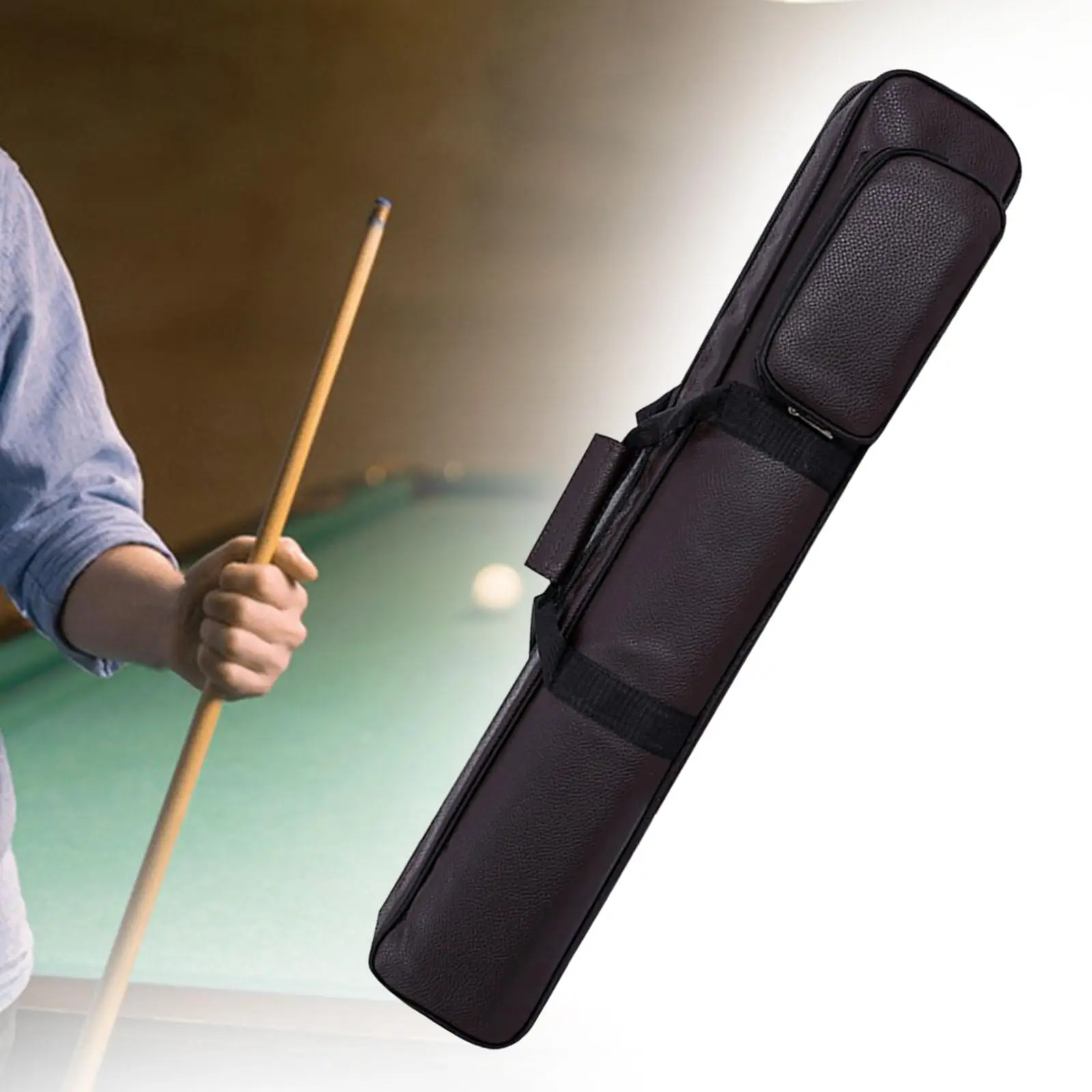 

Pool Cue Carrying Case PU Leather Organizer Lightweight Gift Bag for Billiards and Club Cue Accessories
