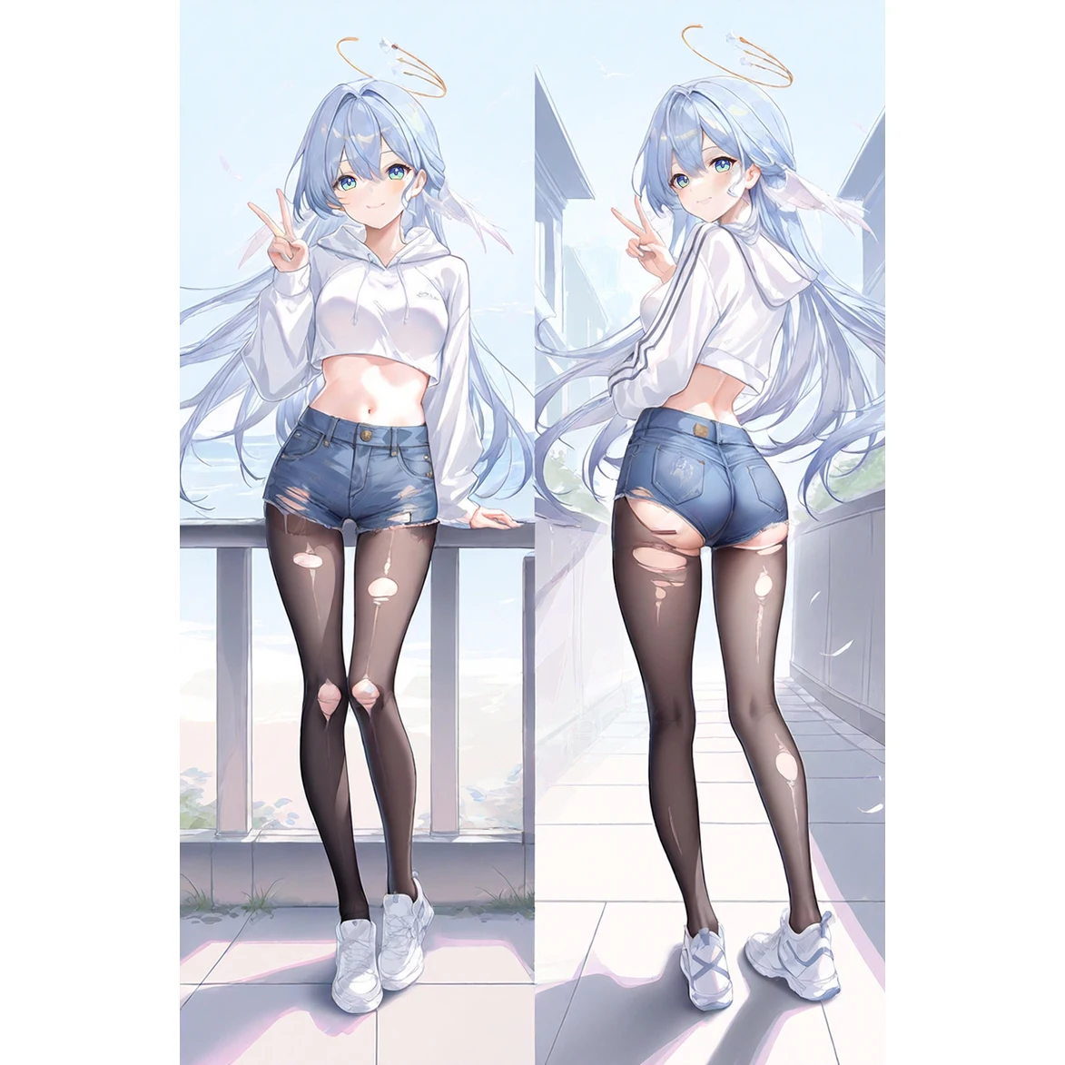

Honkai Star Rail Robin Cosplay Hug Body Pillow Case Robin Peachskin Hugging Case Gift Long Body Pillow Cover Home Deco