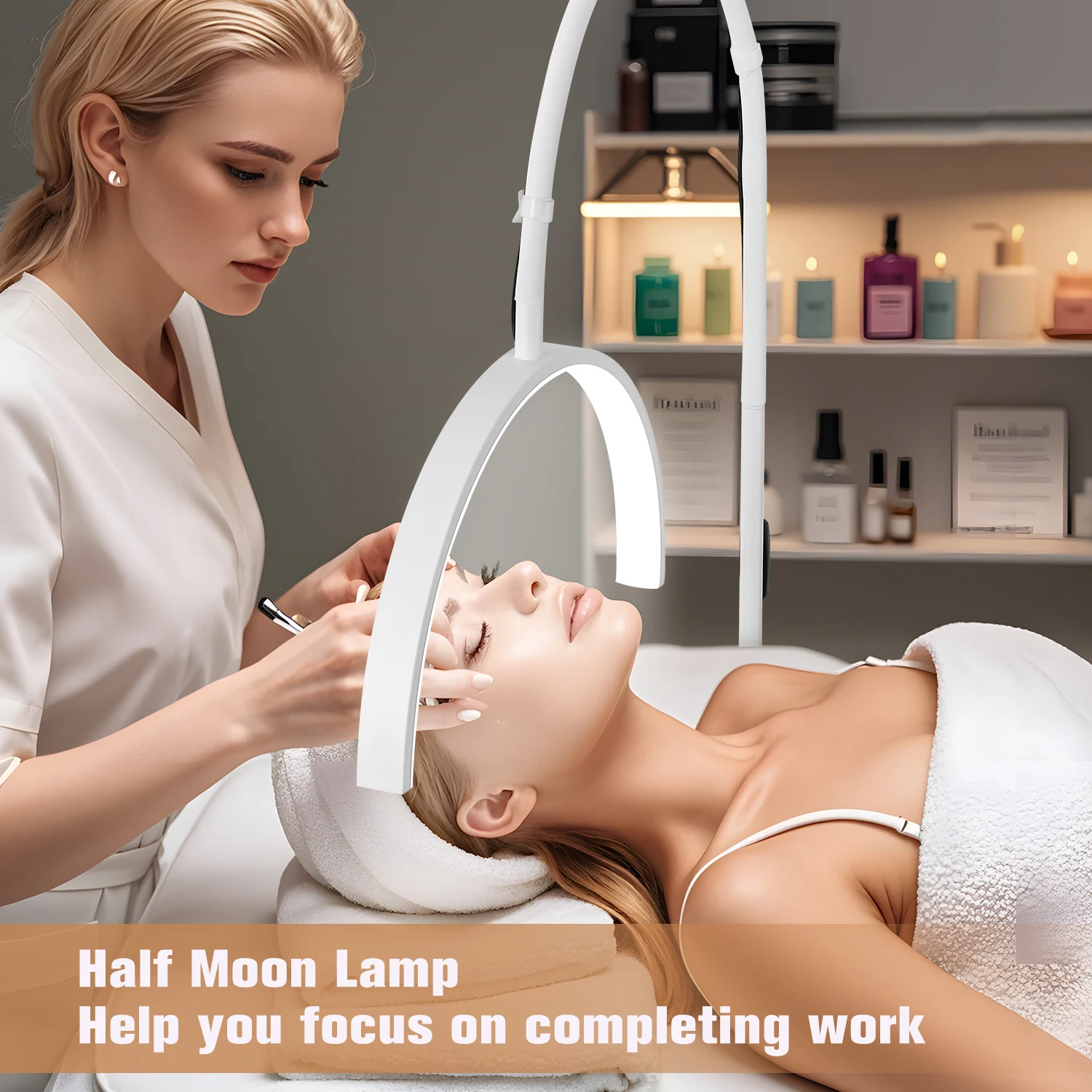 

Beauty clip on light 360 degree rotating long and flexible gooseneck fill light 3-color LED eye protection light