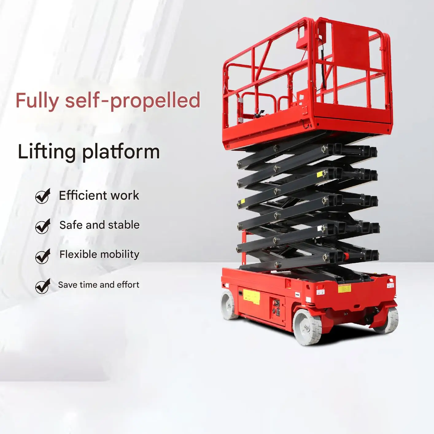 8-meter Fully Automatic Walking Lifting Platform 12-meter Elevator Mobile Electric Hydraulic Scissors Climbing Car