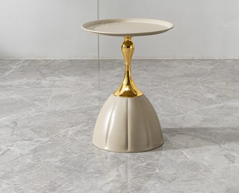 Living room advanced mobile small side table small tea table round small coffee table