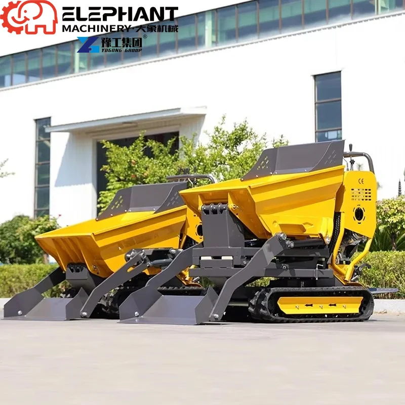 EURO 5 Mini Self Loading Dumper 800kg Crawler Walking CE Durable Structure For European Farmland Cargo Transport