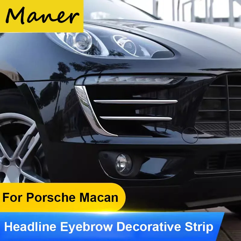 

Для Porsche Macan 2014-2018 автомобильные фары для бровей ABS хромированная пластиковая наклейка защитная крышка внешняя модификация аксессуары